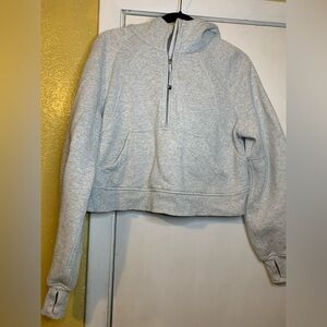 Lululemon grey white mid zipper hoodie sweater size XS